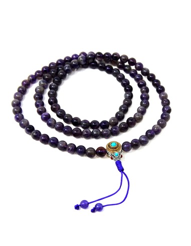 Japamala amatista 6 mm con cierre "Princess"