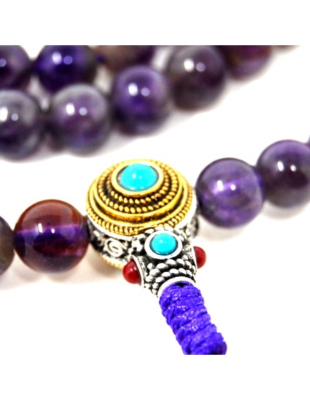 Japamala amatista 6 mm con cierre "Princess"