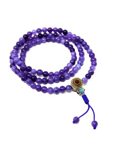 Japamala amatista con 8 mm cierre "Princess"