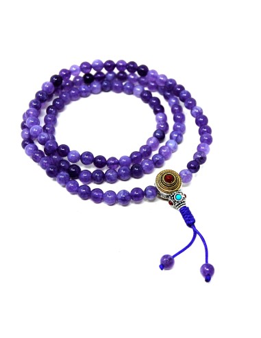 Japamala amatista con 8 mm cierre "Princess"