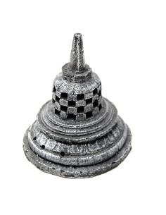 Estupa gris redonda.