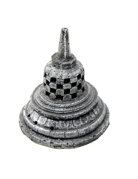 Estupa gris redonda.