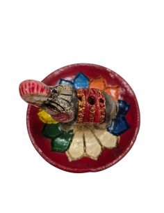 Incensario terracota elefante sobre flor de loto 2