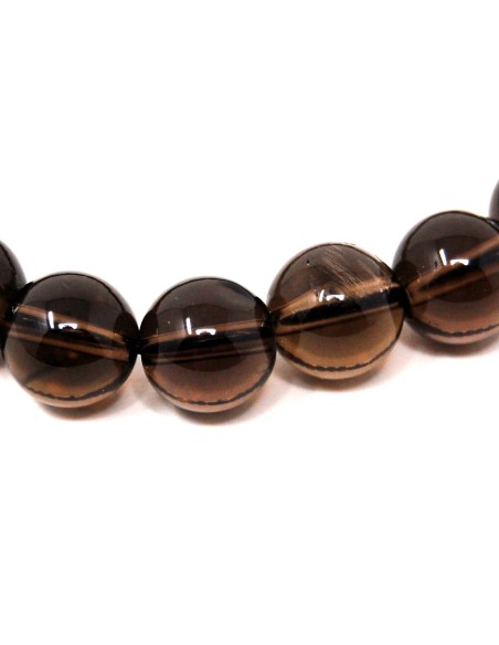 Pulsera de cuarzo ahumado. 8 mm
