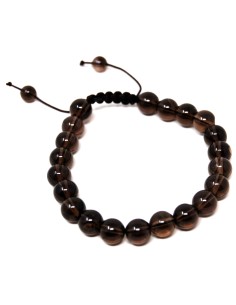 Pulsera de cuarzo ahumado. 8 mm