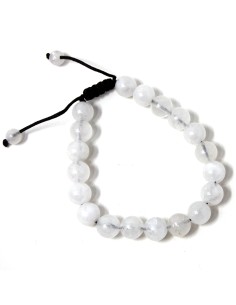 Pulsera de cuarzo blanco 8 mm.