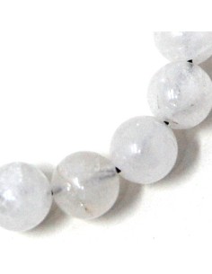 Pulsera de cuarzo blanco 8 mm. 2