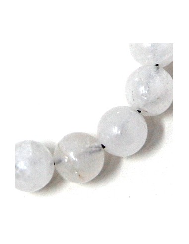 Pulsera de cuarzo blanco 8 mm.