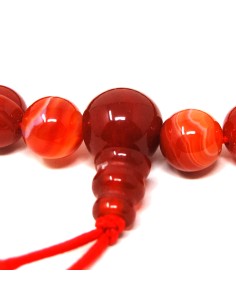 Pulsera de cornalina bandeada 8 mm (Elástica) 2