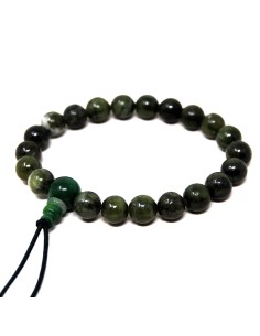 Pulsera de Jade verde oscuro (Elástica) 8 mm