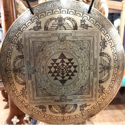 Gong nepalí "Shree yantra" 38 cms.