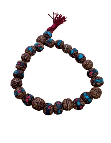 Pulsera de Rudraksa con pedrería 8 mm