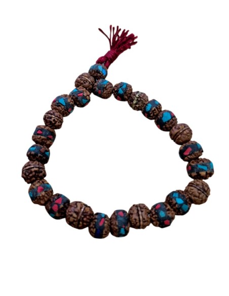 Pulsera de Rudraksa con pedrería 8 mm