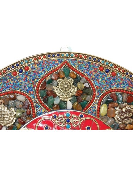 Amitaba con signos auspiciosos pedrería