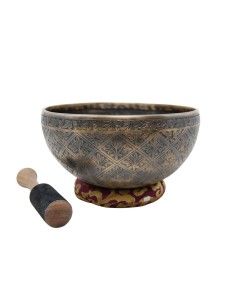 Cuenco Jhumka grabado especial. 22 cm 1.639 gr.