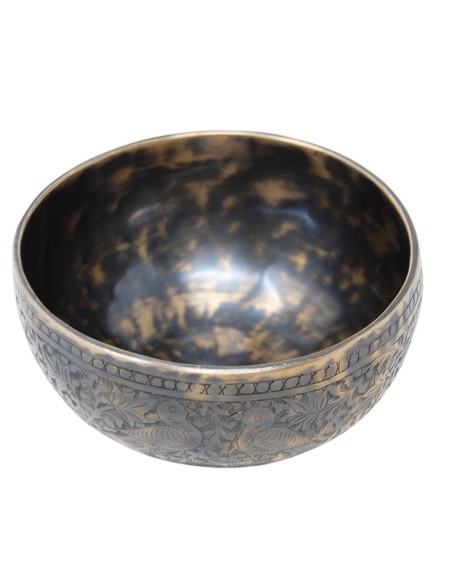 Cuenco Jhumka grabado especial. 15 cm - 641 gr.
