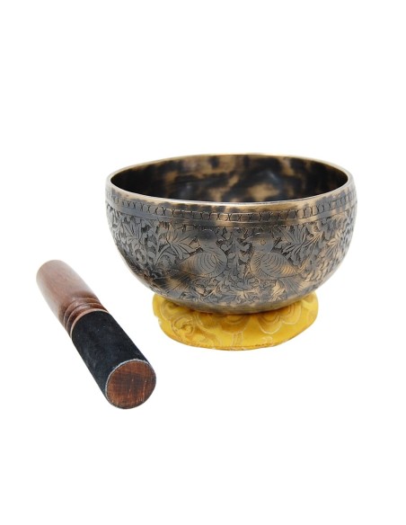 Cuenco Jhumka grabado especial. 15 cm - 641 gr.