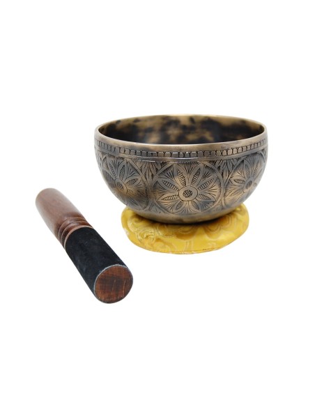 Cuenco Jhumka grabado especial. 14 cm - 557 gr.