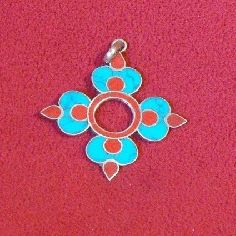 Colgante doble dorje pedreria