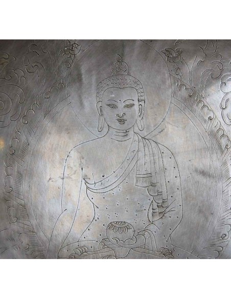 Cuenco Full Moon grabado con "Shakyamuni". 23 cm - 1,537 Kg.