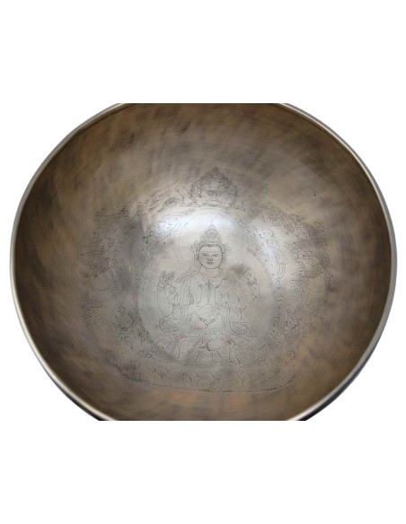 Cuenco Full Moon grabado con "Avalokiteshvara". 26 cm - 1,793 Kg.