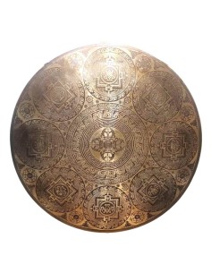Gong Tam Tam 50 cm. "Doble dorje - Símbolos auspiciosos"...