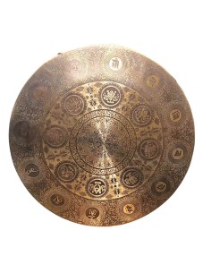 Gong Tam Tam 50 cm. "Om mane - Signos auspiciosos" + funda