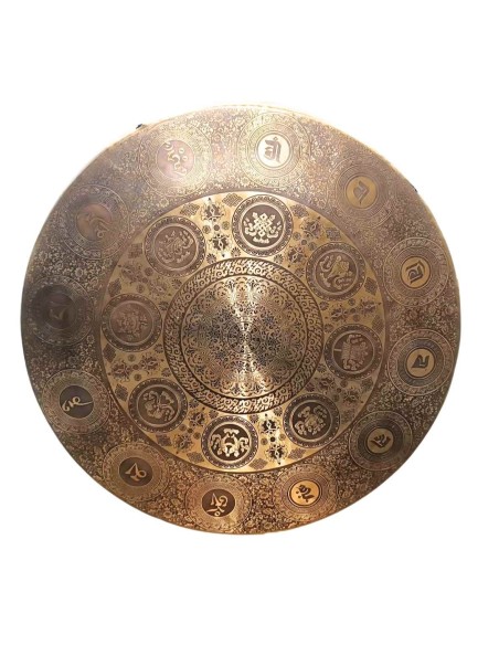 Gong Tam Tam 50 cm. "Om mane - Signos auspiciosos" + funda