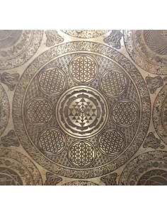 Gong Tam Tam 40 cm. Flor de la vida + funda 2