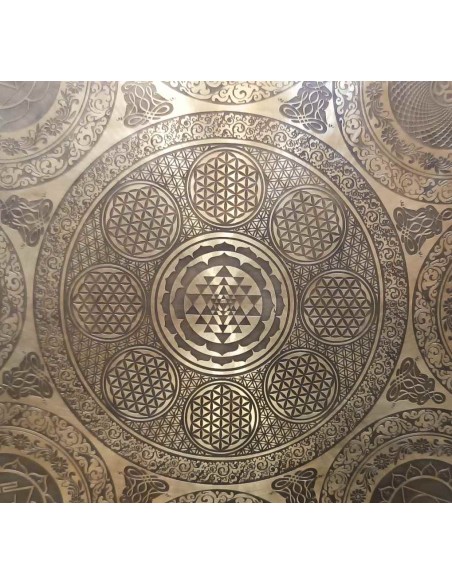 Gong Tam Tam 40 cm. Flor de la vida + funda
