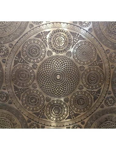 Gong Tam Tam 40 cm. Mandala- flor de la vida +...