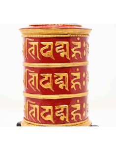 Rueda de oración grande de metal "Om mane padme hum" 2