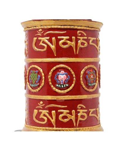 Rueda de oración grande de metal "Signos...