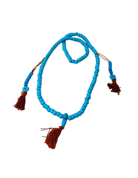 Jamala de hueso esmaltado en azul claro 8 mm