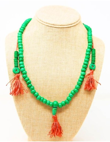 Jamala de hueso esmaltado en verde 8 mm