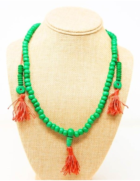 Jamala de hueso esmaltado en verde 8 mm