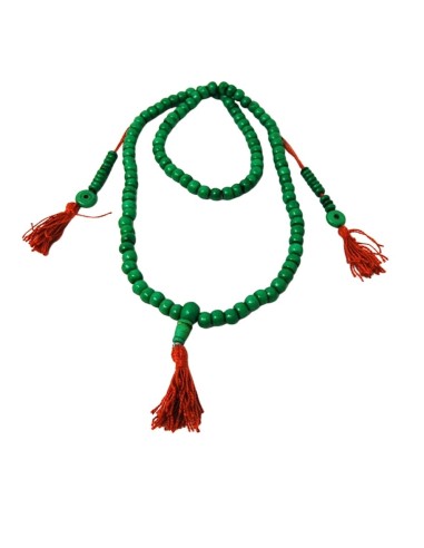 Jamala de hueso esmaltado en verde 8 mm