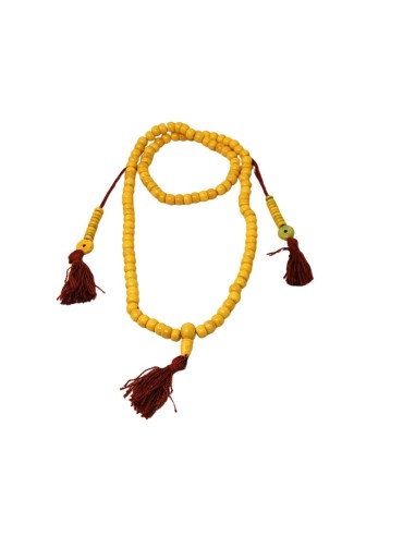 Jamala de hueso esmaltado en amarillo 8 mm