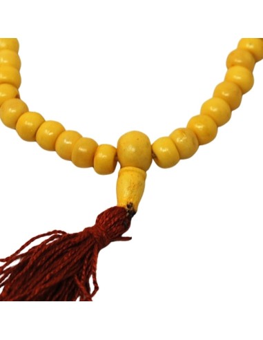 Jamala de hueso esmaltado en amarillo 8 mm