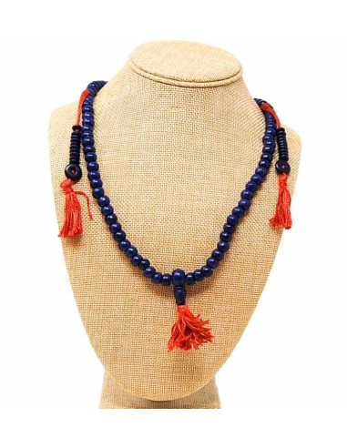 Jamala de hueso esmaltado en morado oscuro 8 mm