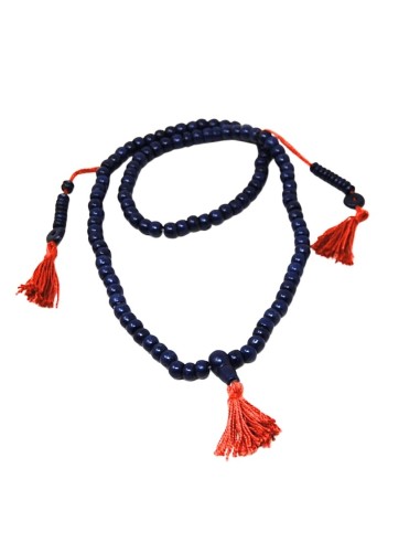 Jamala de hueso esmaltado en morado oscuro 8 mm