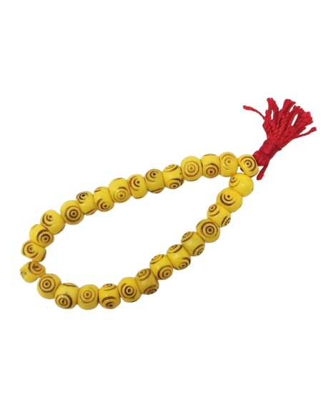 Pulsera de hueso amarillo "tercer ojo" 8 mm