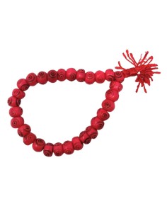 Pulsera de hueso rojo "tercer ojo" 8 mm