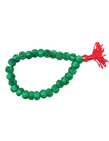 Pulsera de hueso verde "tercer ojo" 8 mm