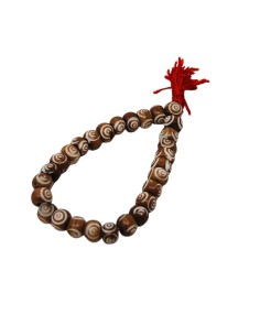 Pulsera de hueso marrón "tercer ojo" 8 mm
