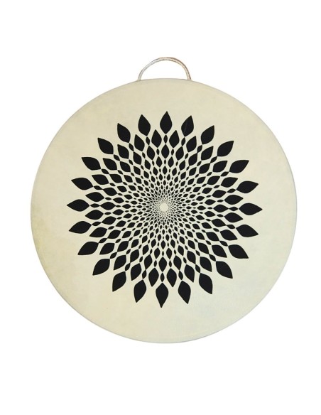 "Pandero oceánico pintado mix" - 50 cm
