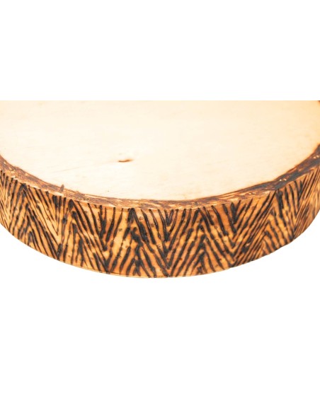 Pandero fluvial "tronco de árbol" 34 cm