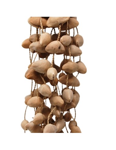 Maraca chamánica larga semillas claras