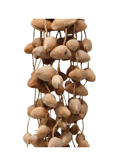 Maraca chamánica larga semillas claras