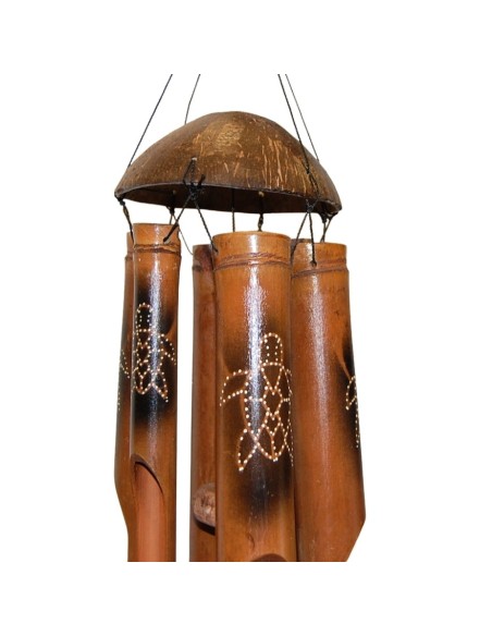 Campana de viento de bambú